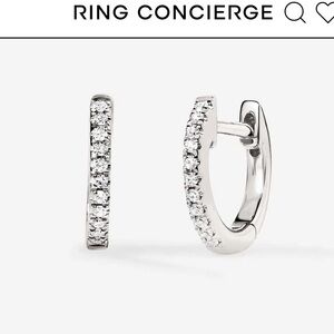 Ring Concierge White Gold Petite Diamond Huggies